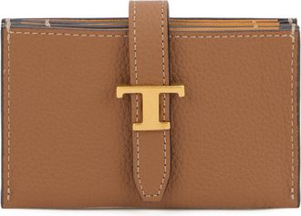 Tod's Womens Leather Wallet T Timeless Camel Calfskin & Purses