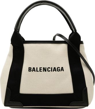Balenciaga Pre-owned Balenciaga Canvas Navy Cabas Satchel XS Unisex 3BO3D5Y26PNGAZLL