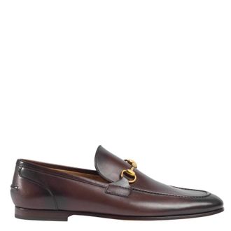 Gucci Dark Brown Leather Jordaan Loafers, Brand Size 11 (US Size 11.5)