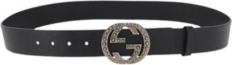 Gucci Pre-owned Vintage Leather Belt - female - Gucci Vintage - Vintage Belts - Black - ONE SIZE - Pre-owned