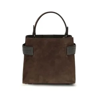 Brunello Cucinelli Borsa a secchiello in camoscio con cinturini decorati - - Bags - Donna - Marrone - ONE SIZE