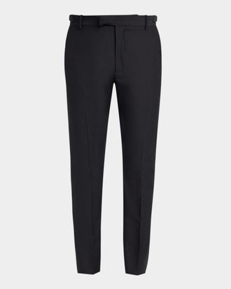 Alexander McQueen Men & apos;s Waist-Tab Straight Fit Flat-Front Trousers