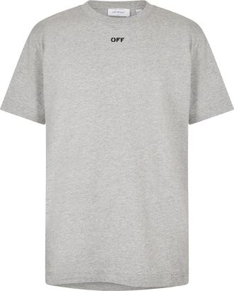 Off-white Mens Off White Slim Fit T Shirt in Light Grey - Size Large