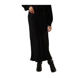 Summum Rokken, Dames, Zwart, S, Silk Touch Midi Rok