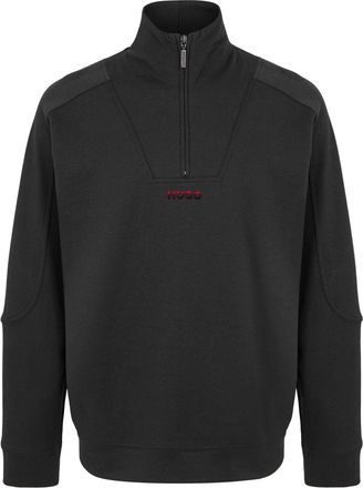 HUGO BOSS Hugo Mens Atlas Half Zip 10277512 01 Hoody in Black - Size X-Large