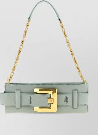 Balmain anthem clutch buckle detail chain strap