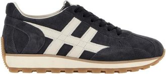 Hogan Su&egrave;de sneakers met H-detail - Heren - Sneakers - Blauw - 40 EU - Su&egrave;de - Schoenen