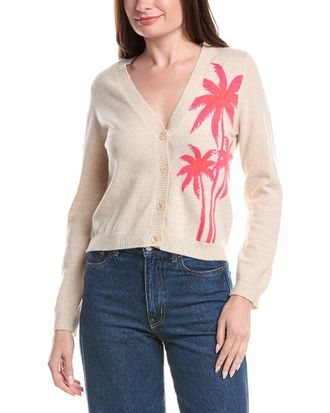 Isla Leah Palm Tree Cashmere Cardigan