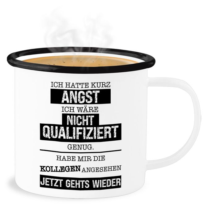 Emaille Becher Mit Konfetti-Motiv - Stylischer Blechbecher Für Karneval & Mehr