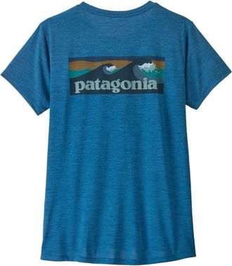 Patagonia Cap Cool Daily Shirt Boardshort Logo Funktionsshirt f&uuml;r Damen | blau