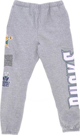 Mitchell & Ness Hombre, Pantalones, Gris, Talla: S