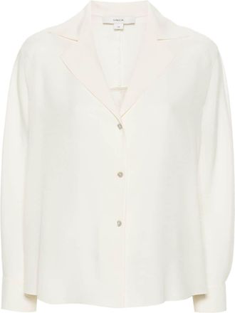 Vince semi-sheer silk shirt - women - Silk - S - Neutrals