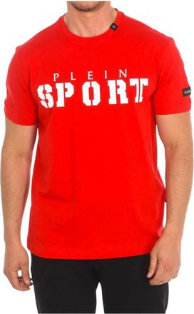 Plein Sport T-shirt met korte mouwen en Claw Print - Heren - Sportshirts - Rood - M - Katoen - Fitness