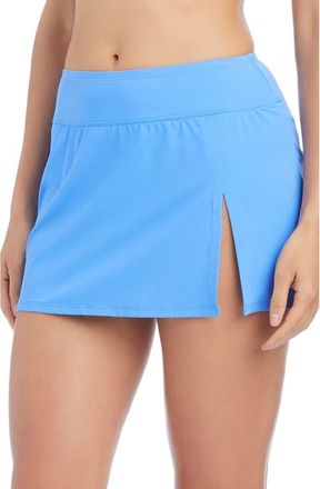 Bleu Rod Beattie Ring Me Up High Waist Skirted Bikini Bottoms in Periwinkle at Nordstrom, Size 10
