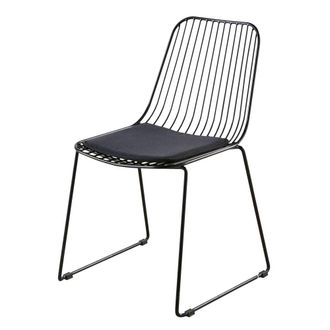Maisons du monde Silla de acero negro