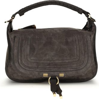 Chlo&eacute; Womens Shoulder Bag Marcie Kohl Brown Calf Leather
