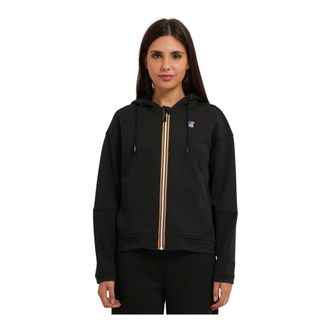 K-Way Hoodies & sweatvesten, Dames, Zwart, M, Katoen, Lara Poly Cotton Fleece