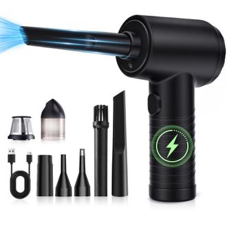 OEM Soplador De Aire Inal&aacute;mbrico - Soplador De Aire Recargable De 51.000 Rpm Con Luz Led Para Limpiar Teclados, Ordenadores Y Coches -crezuo