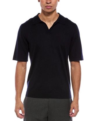 N.Peal N.Peal Relaxed Cashmere & Silk-Blend Polo Shirt