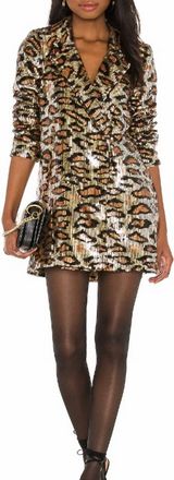 Show me your Mumu Party Cheetah Sequins Dress In Cheetah Print