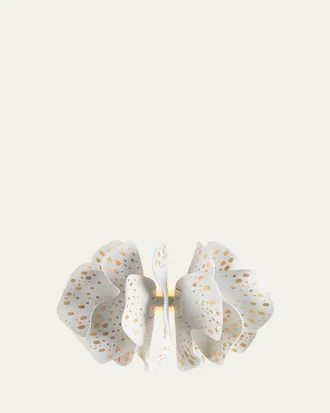 Lladro Nightbloom White Gold Wall Light