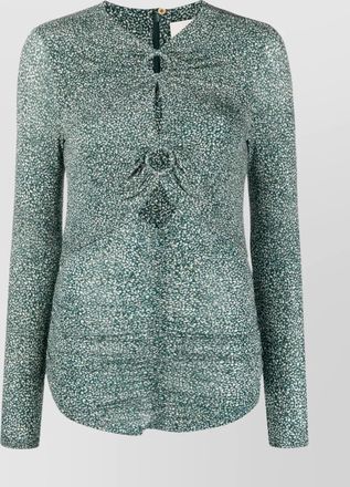 Isabel Marant fitted long sleeve top with keyhole detail