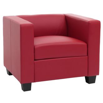 Hhg Hhg - Sill&oacute;n Lille, Cuero, Rojo