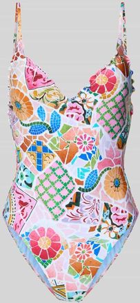 Seafolly Slim Fit Badeanzug mit R&uuml;schenbesatz Modell BOH&Egrave;ME in Rosa, Gr&ouml;&szlig;e 38