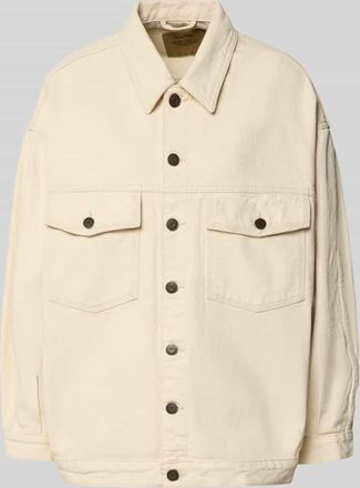 American Vintage American Vintage Jeansjacke mit Brusttaschen Modell SNOPDOG in Ecru Melange, Größe L