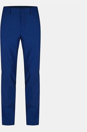 HUGO BOSS Mens Solid Patterned Straight Chinos - Navy - Size: 41/40