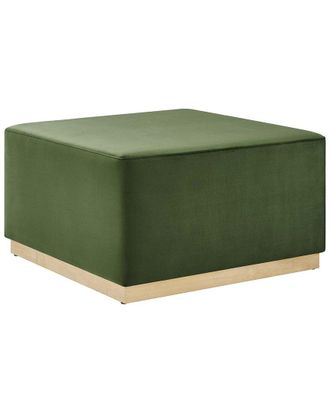ModWay Tilden Large 28In Square Performance Velvet Upholstered Ottoman