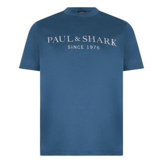 Paul & Shark Paul & Shark, T-Shirts, male, Blue, Size: 4XL Short-sleeved T-shirt