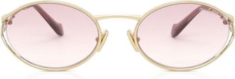 Miu Miu MU52YS 5AK06S Womens Sunglasses Gold Size 54
