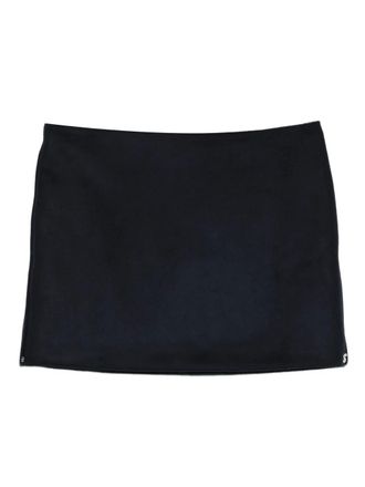 Sportmax logo-detail mini skirt - women - Fabric - 40 - Blue