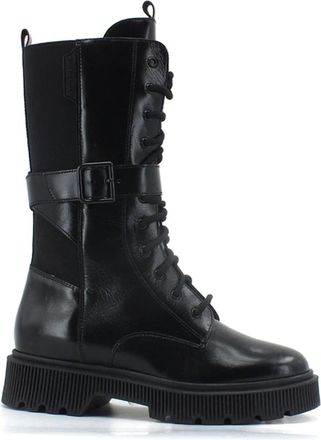 Kurt Geiger Stint Veterschoenen Enkellaarsjes - Dames - Veterlaarzen - Zwart - 39 EU - Leer - Schoenen