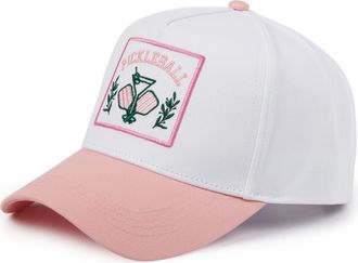 David and Young Pickleball Embroidered Patch Cotton Baseball Cap in Pink at Nordstrom Rack