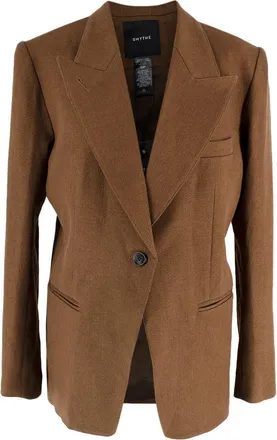 Smythe Brown 90s Umber Single Breasted Blazer Size S