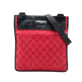 Gucci Pre-owned Cross Body Bags, female, Red, Size: ONE SIZE Pre-owned Canvas Crossbody Bag