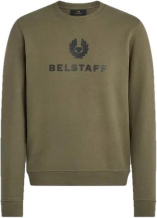 Belstaff Signature Crewneck Sweatshirt - Heren - Sweatshirts - Groen - 2XL - Katoen - Hoodies & sweatvesten