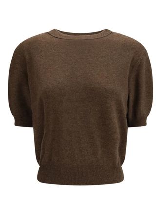 Lisa Yang Genevra puff-sleeve T-shirt - Bruin
