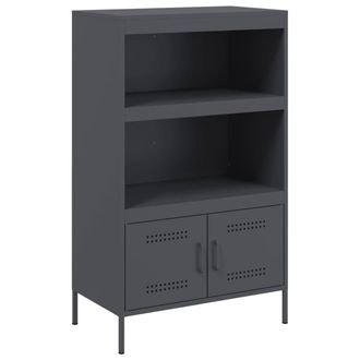Berkfield Home Highboard Anthracite 68x39x113 cm Steel in Dark Grey | Size: 68 x 39 x 113 cm