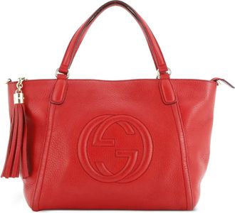 Gucci Soho verstelbare kleine leren tas met handvat - Rood