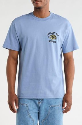 Carhartt Work in Progress Wild Life Organic Cotton Graphic T-Shirt in Gentle Blue at Nordstrom, Size Xx-Large