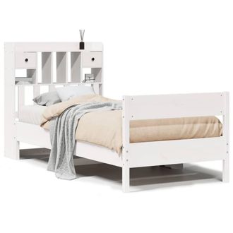 Berkfield Home Bookcase Bed without Mattress White 90x200 cm Solid Wood Pine