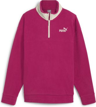 Puma Langarmshirt PUMA ESS ELEVATED WINTERIZED HALF-ZIP MOCK NECK, Damen, Gr. XS, lila (magenta gleam), Fleece, Obermaterial: 100% Polyester, comfort fit n