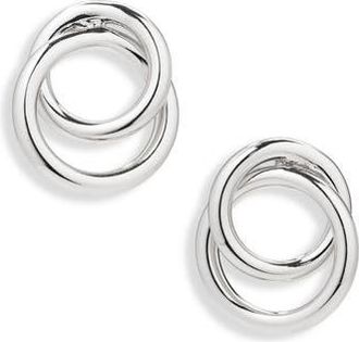 Sterling Forever Arnaude Interlocking Circle Stud Earrings in Silver at Nordstrom Rack