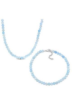 Delmar Aquamarine Beaded Necklace & Bracelet Set in Blue at Nordstrom Rack