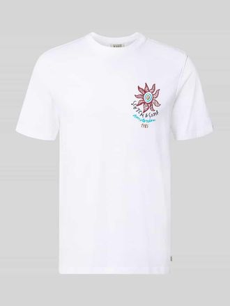 Scotch & Soda T-Shirt mit Label-Print und Rundhalsausschnitt in Weiss, Gr&ouml;&szlig;e XXL