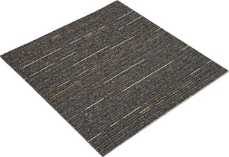 vidaXL Azulejo De Alfombra Rayado Marr&oacute;n Claro 50 X 50 Cm 20 Uds. Vidaxl