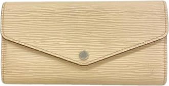 Louis Vuitton Pre-owned Long Wallet (Bi-fold) - Dames - Vintage Accessoires - Beige - ONE Size - Leer - Vintage
